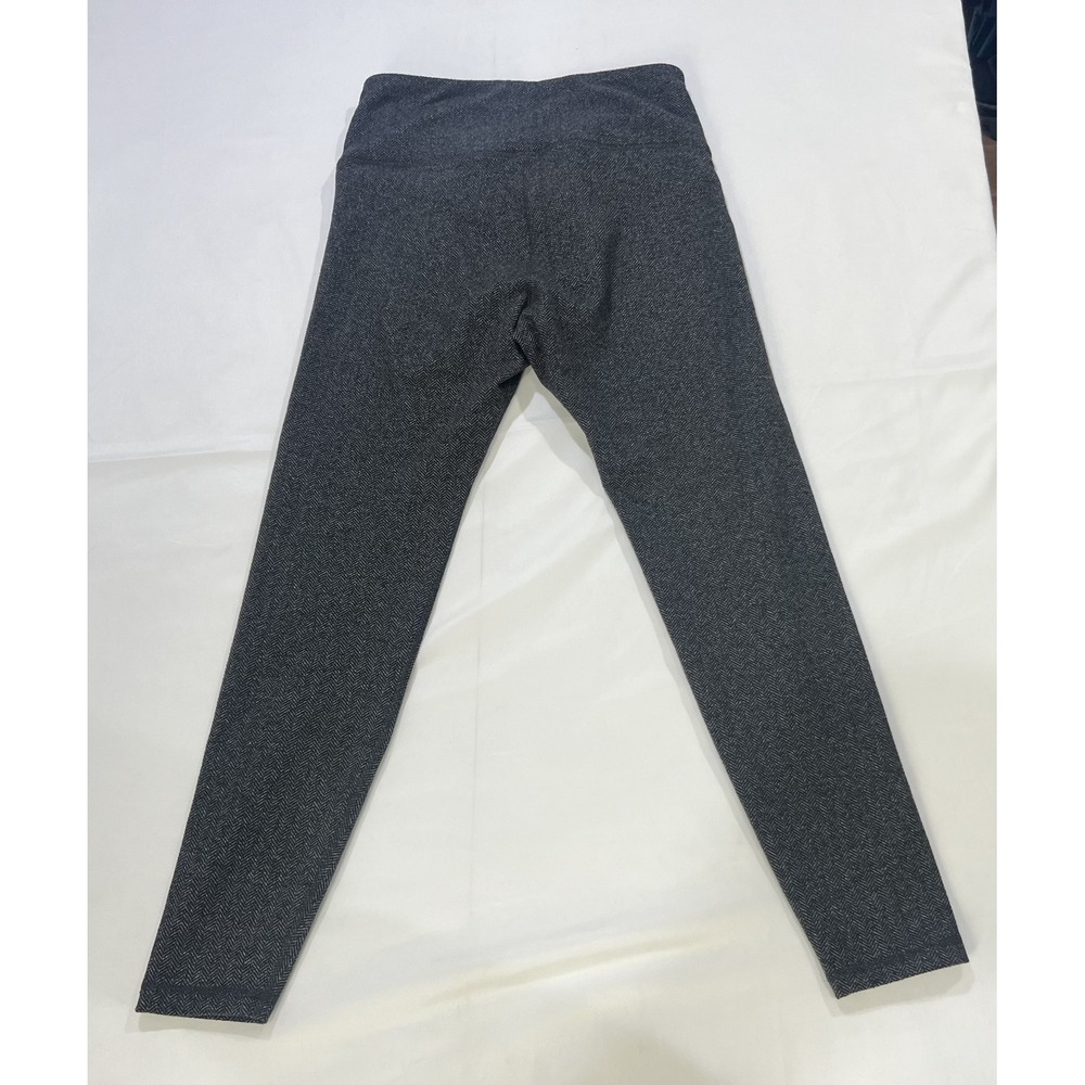 Old Navy Active Leggings Womens Large Gray Herringbone Pattern Activewear Soft